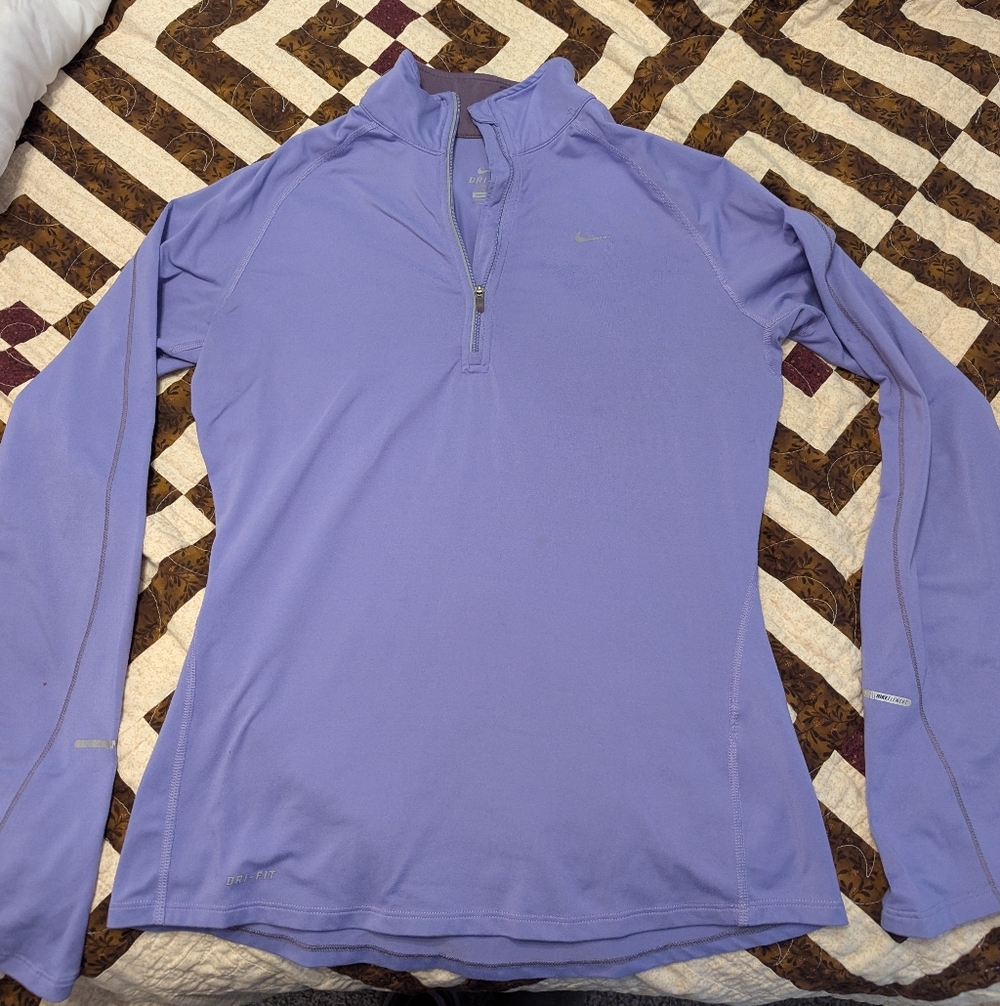 Nike Lavender 1/4 Zip Performance Top